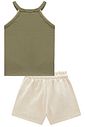 Conjunto de regata em cotton com shorts em moletom sem pelúcia 99170 Infanti Infantil Menina Conjunto de regata em cotton com shorts em moletom sem pelúcia 99170 Infanti Infantil Menina