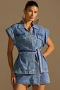 Colete oversized em denim 94439 Linzzi Colete oversized em denim 94439 Linzzi
