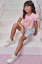 Conjunto de blusa em meia malha e bermuda biker em malha power 98700 Infanti Infantil Menina Conjunto de blusa em meia malha e bermuda biker em malha power 98700 Infanti Infantil Menina