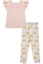 Conjunto de blusa alongada em cotton e calça legging em malha power 96643 Infanti Infantil Menina