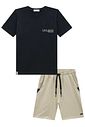 Conjunto de camiseta em meia malha e bermuda em nylon hidronatic supersoft premium 97255 LucBoo Infantil Menino Conjunto de camiseta em meia malha e bermuda em nylon hidronatic supersoft premium 97255 LucBoo Infantil Menino