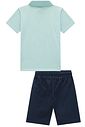 Conjunto de camisa polo em malha mesclada e bermuda em sarja girassol com elastano 96548 LucBoo Infantil Menino Conjunto de camisa polo em malha mesclada e bermuda em sarja girassol com elastano 96548 LucBoo Infantil Menino