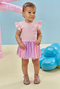 Vestbody em canelado liz e tule com elastano 94696 Kukiê Bebê Menina Vestbody em canelado liz e tule com elastano 94696 Kukiê Bebê Menina