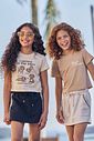 Conjunto de blusa em meia malha e short saia em moletom sem pelúcia 96307 Lilimoon Teen Menina Conjunto de blusa em meia malha e short saia em moletom sem pelúcia 96307 Lilimoon Teen Menina