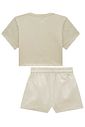 Conjunto de blusa em meia malha com shorts de sarja com elastano 98891 Infanti Infantil Menina Conjunto de blusa em meia malha com shorts de sarja com elastano 98891 Infanti Infantil Menina