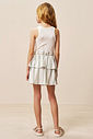 Conjunto de regata em canelado liz e saia em malha fresh com shorts embutido 96890 Vic Teen Menina