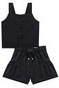 Conjunto de top e short saia em tecido plano viscose sense 98610 Lilimoon Teen Menina