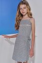 Vestido em tecido listrado 98895 Vic Teen Menina Vestido em tecido listrado 98895 Vic Teen Menina