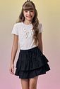 Saia em tricoline com elastano e shorts embutido 95342 Vic Teen Menina Saia em tricoline com elastano e shorts embutido 95342 Vic Teen Menina