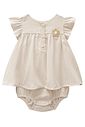 Vestbody em tricoline listrado 99584 Kukiê Bebê Menina
