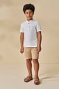 Conjunto de bata em meia malha e bermuda em sarja girassol com elastano 96609 LucBoo Infantil Menino Conjunto de bata em meia malha e bermuda em sarja girassol com elastano 96609 LucBoo Infantil Menino