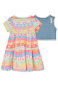 Vestido em malha fresh e colete em jeans arkansas 95571 Kukiê Infantil Menina Vestido em malha fresh e colete em jeans arkansas 95571 Kukiê Infantil Menina