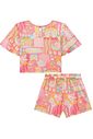 Conjunto de blusa e shorts em malha fresh 96926 Infanti Infantil Menina Conjunto de blusa e shorts em malha fresh 96926 Infanti Infantil Menina