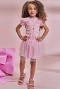 Saia em tule glitter estrelas 97262 Kukiê Infantil Menina