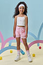 Conjunto de top cropped em poliamida e shorts em air tech 96966 Kukiê Infantil Menina