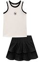 Conjunto de regata em canelado liz e saia em tecido plano aimee com shorts embutido 98623 Lilimoon Teen Menina Conjunto de regata em canelado liz e saia em tecido plano aimee com shorts embutido 98623 Lilimoon Teen Menina