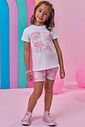 Conjunto de blusa em meia malha e bermuda biker em molecotton 98760 Kukiê Infantil Menina Conjunto de blusa em meia malha e bermuda biker em molecotton 98760 Kukiê Infantil Menina