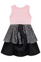 Fantasia de gatinha (Vestido em ribana e paetê. Acompanha arco e rabo removível) 99727 Kukiê Infantil Menina