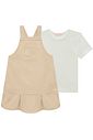 Conjunto de blusa em canelado e salopete em sarja com elastano 99407 Kukiê Infantil Menina Conjunto de blusa em canelado e salopete em sarja com elastano 99407 Kukiê Infantil Menina