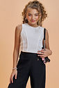 Blusa cropped em canelado liz 93496 Vic Teen Menina