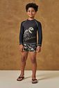 Conjunto de camiseta e sunga em malha UV dry com proteção UV50+ 96172 LucBoo Infantil Menino