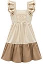 Vestido em linho santorine com elastano e tricot 100% algodão 98784 Infanti Infantil Menina Vestido em linho santorine com elastano e tricot 100% algodão 98784 Infanti Infantil Menina
