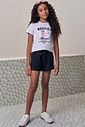 Conjunto de blusa em meia malha e shorts em moletom sem pelúcia 99354 Lilimoon Teen Menina Conjunto de blusa em meia malha e shorts em moletom sem pelúcia 99354 Lilimoon Teen Menina