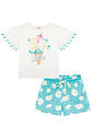 Conjunto de blusa em meia malha e shorts em air tech 97032 Kukiê Infantil Menina Conjunto de blusa em meia malha e shorts em air tech 97032 Kukiê Infantil Menina