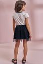 Conjunto de blusa em cotton e saia em tule glitter estrelas (com shorts embutido) 96789 Kukiê Infantil Menina Conjunto de blusa em cotton e saia em tule glitter estrelas (com shorts embutido) 96789 Kukiê Infantil Menina