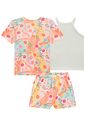Trio de regata em canelado e shorts e kimono em malha fresh 99714 Kukiê Infantil Menina Trio de regata em canelado e shorts e kimono em malha fresh 99714 Kukiê Infantil Menina