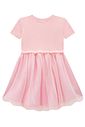 Vestido em canelado liz e tule com elastano 96661 Infanti Infantil Menina
