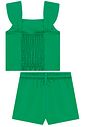 Conjunto de blusa e shorts em blend de viscose 99218 Infanti Infantil Menina Conjunto de blusa e shorts em blend de viscose 99218 Infanti Infantil Menina