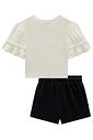 Conjunto de blusa em meia malha e short saia em molevisco 98719 Infanti Infantil Menina Conjunto de blusa em meia malha e short saia em molevisco 98719 Infanti Infantil Menina
