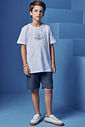 Camiseta em meia malha 98665 Johnny Fox Teen Menino Camiseta em meia malha 98665 Johnny Fox Teen Menino