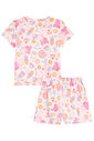 Conjunto de pijama de blusa em malha fresh e shorts em malha fresh 94270 Kukiê Infantil Menina Conjunto de pijama de blusa em malha fresh e shorts em malha fresh 94270 Kukiê Infantil Menina