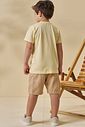 Conjunto de camiseta em meia malha e bermuda em sarja girassol com elastano 97186 LucBoo Infantil Menino Conjunto de camiseta em meia malha e bermuda em sarja girassol com elastano 97186 LucBoo Infantil Menino
