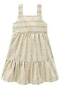 Vestido em linho bordado listras 98335 Kukiê Infantil Menina