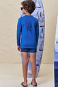 Conjunto de camiseta e sunga em malha UV dry com proteção UV50+ 99580 LucBoo Infantil Menino