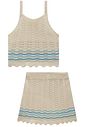 Conjunto de regata e saia em tricot 100% algodão 97600 Infanti Infantil Menina Conjunto de regata e saia em tricot 100% algodão 97600 Infanti Infantil Menina