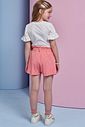 Conjunto de blusa em meia malha e shorts em malha enrugada 95551 Infanti Infantil Menina Conjunto de blusa em meia malha e shorts em malha enrugada 95551 Infanti Infantil Menina