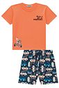 Conjunto de camiseta em meia malha e bermuda em nylon ergonomic com elastano 95041 LucBoo Infantil Menino Conjunto de camiseta em meia malha e bermuda em nylon ergonomic com elastano 95041 LucBoo Infantil Menino