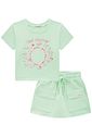 Conjunto de blusa em meia malha e short saia em moletom sem pelúcia 95930 Lilimoon Teen Menina Conjunto de blusa em meia malha e short saia em moletom sem pelúcia 95930 Lilimoon Teen Menina