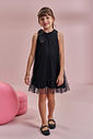 Vestido em tule glitter estrelas 96564 Kukiê Infantil Menina Vestido em tule glitter estrelas 96564 Kukiê Infantil Menina