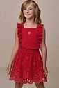 Conjunto de blusa em canelado liz e saia em cotton. (Com shorts embutido) 21725 Infanti Infantil Menina Conjunto de blusa em canelado liz e saia em cotton. (Com shorts embutido) 21725 Infanti Infantil Menina