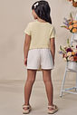 Conjunto de blusa em meia malha com short saia em moletom sem pelúcia 98875 Infanti Infantil Menina Conjunto de blusa em meia malha com short saia em moletom sem pelúcia 98875 Infanti Infantil Menina