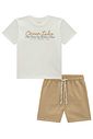 Conjunto de camiseta em meia malha e bermuda em linho santorine com elastano 95430 Johnny Fox Teen Menino Conjunto de camiseta em meia malha e bermuda em linho santorine com elastano 95430 Johnny Fox Teen Menino