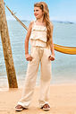 Regata em linho com elastano 94396 Vic Teen Menina