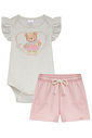 Conjunto de body em malha power e shorts em molevisco 95320 Kukiê Bebê Menina Conjunto de body em malha power e shorts em molevisco 95320 Kukiê Bebê Menina