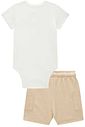 Conjunto de body em suedine e bermuda em malha mesclada 96409 LucBoo Bebê Menino Conjunto de body em suedine e bermuda em malha mesclada 96409 LucBoo Bebê Menino
