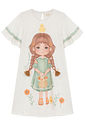 Vestido em malha fresh 94256 Kukiê Infantil Menina Vestido em malha fresh 94256 Kukiê Infantil Menina